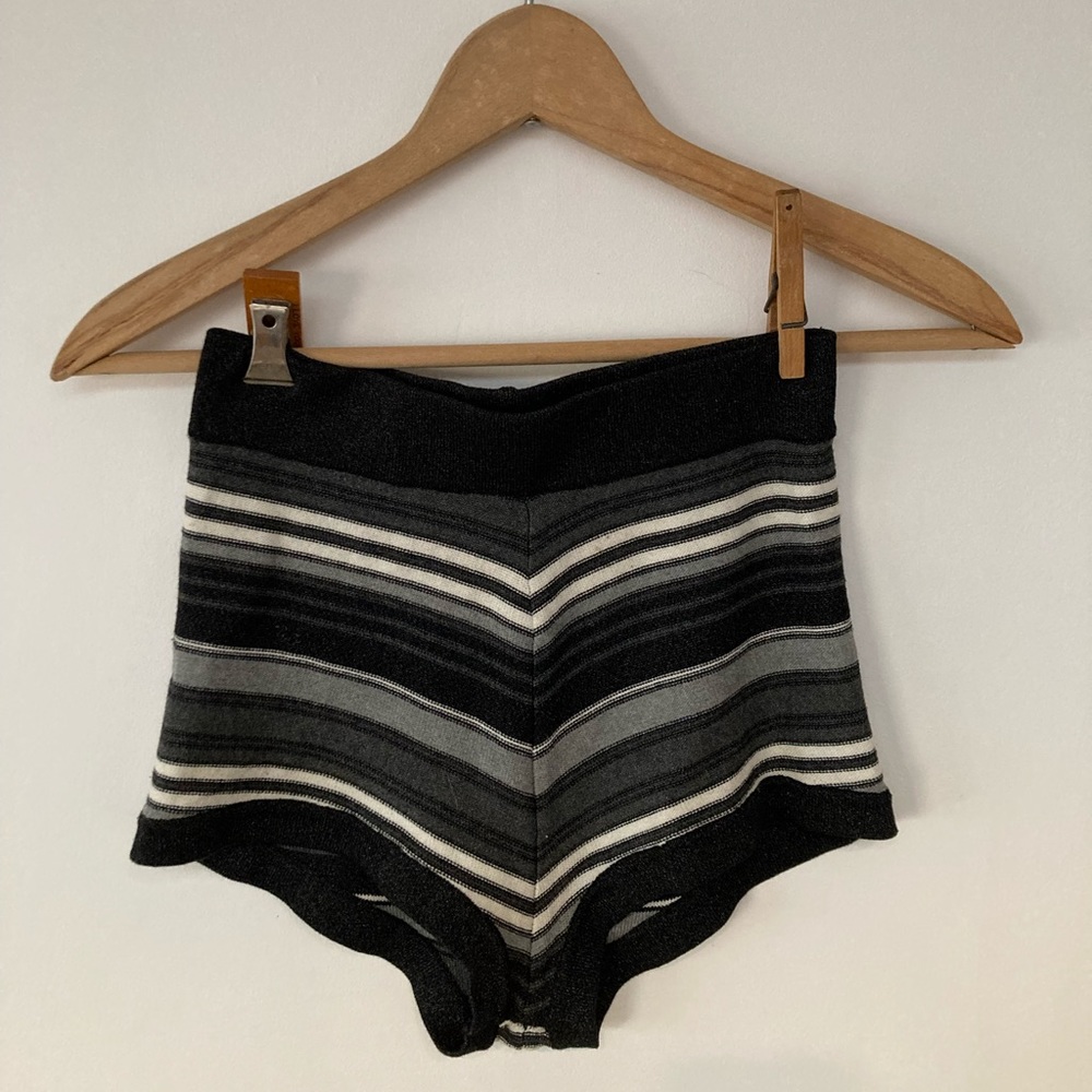 Lonely high waisted Disco Stripe shorts Small